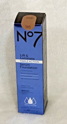 No 7 - Deeply Honey - Triple Action Foundation Serum - For Sensitive Skin - NIB!