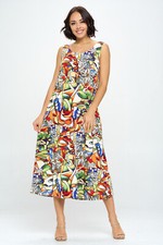 Jostar, Travel Knit Dress, long A-Line, tank, Stretchy NO-IRON poly/span. 329 m