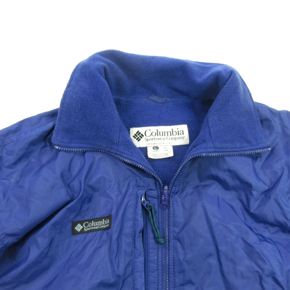 Columbia Coat Womens Large Long Sleeve Zip Lightweight Outdoors Blue Vtg - Image 2 of 4
