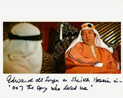 EDWARD DE SOUZA  Original James Bond 007 Autogramm COA ~ The Spy Who Loved Me