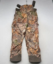 Realtree Bibs Mens Large Camo Hunting Fishing Outdoor Overalls Pockets Zip