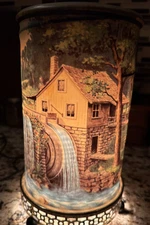 Vintage 1956 Econolite Corporation Old Mill Waterfalls Motion Lamp