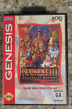 Romance of the Three Kingdoms 3: Dragon of Destiny(Sega 1993) Manual,Poster,Game