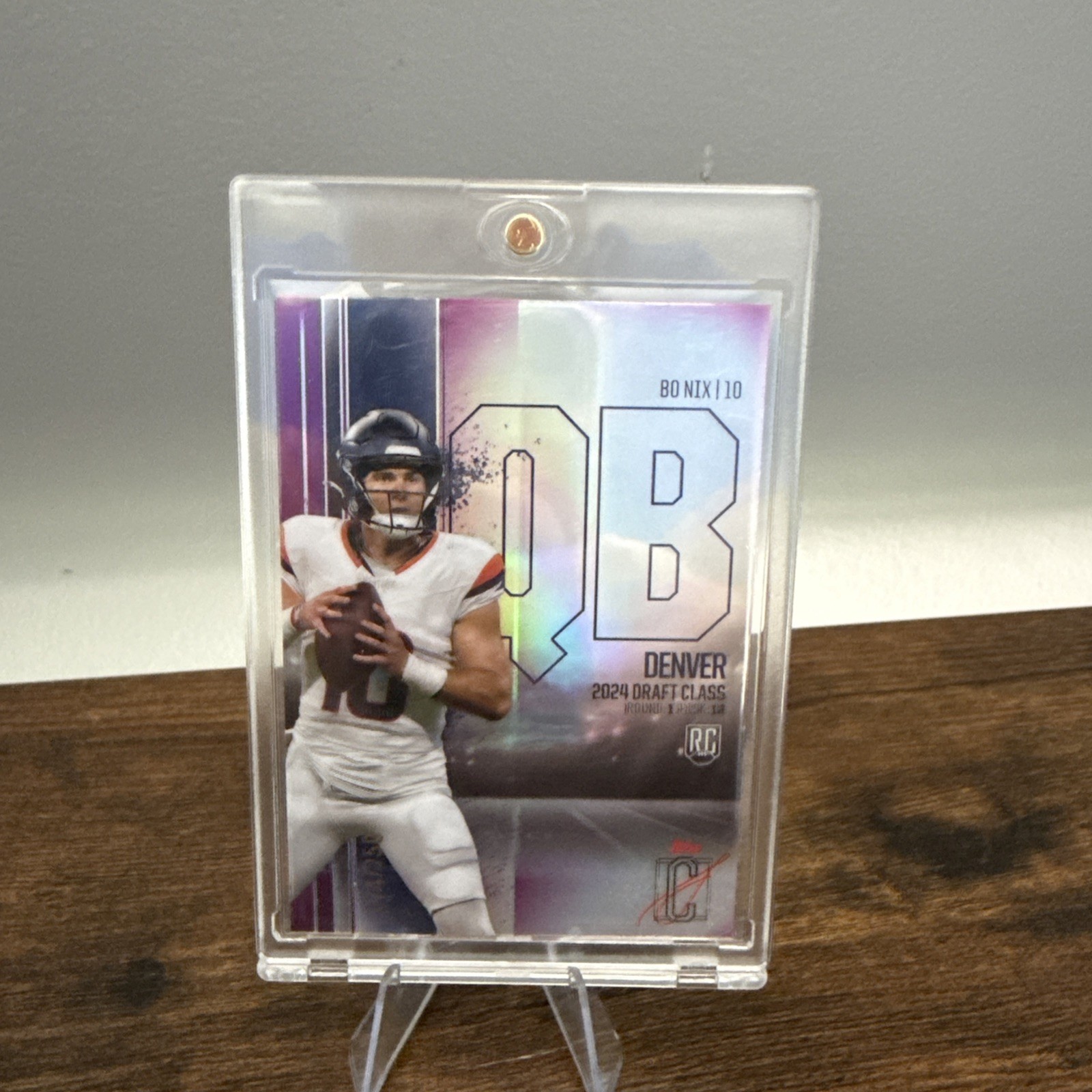 2024 Topps Signature Class -Rookies Chrome Variations Bo Nix RCV-40 Magenta /250