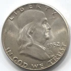 1952 -  FRANKLIN HALF DOLLAR -90 % SILVER - LOT # 341