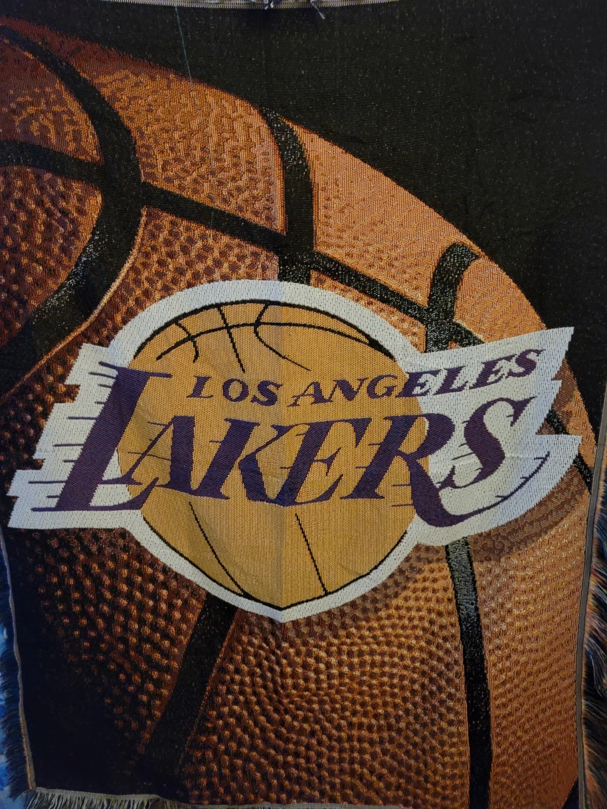 Los Angeles Lakers NBA Basketball Woven Throw Blanket 60x46 New