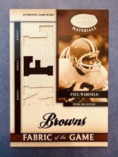 2008 Certified Materials Fabric Of The Game PAUL WARFIELD Jersey /25 BROWNS SP