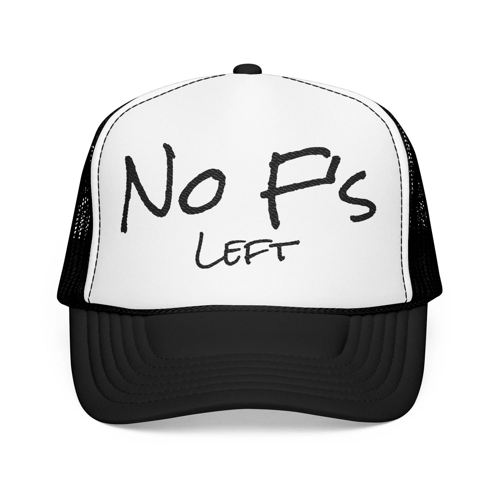 Embroidered Trucker Hat - No F's Left, Fun Casual Cap, Outdoor Apparel