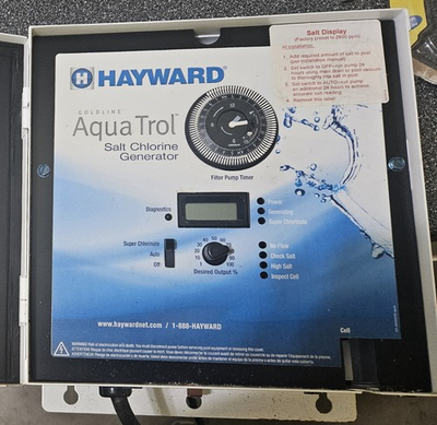 #ad HAYWARD W3AQ TROL HP AquaTrol Salt Water Chlorinator Above Ground Pools BOX ONLY $500.00