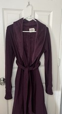 UGG Women's Duffield II Wrap Tie Robe Size Small Purple Fleece Shawl Collar