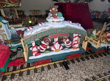 BROWN BEARS CANDY DANCER Dillards Train Car VIDEO New Bright Holiday Express