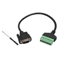 1x DB9 D-SUB 9-Pin Male To 8 Pin Bolt Screw Terminal Adapter Connector Cable 1ft