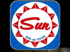 Sun Tachs And Testers - Original Vintage 1960s 70s Racing Decalsticker