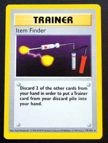 Item Finder Shadowless Base Set 74/102 Non Holo Pokemon TCG Trainer Card