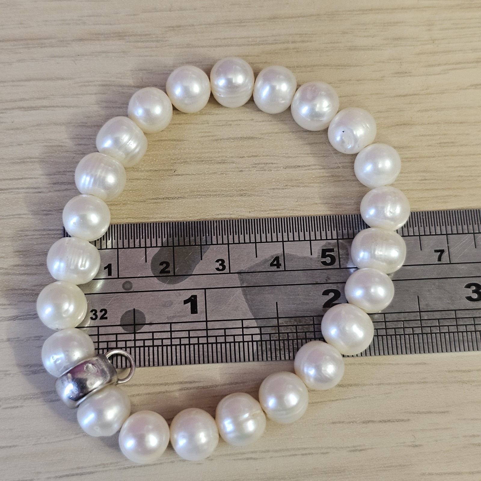 Photo 5 of Pearl Bracelet By Chysalis Stretch With 925 Silver Charm Hanger