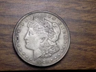 MORGAN SILVER DOLLAR 1921 NICE AU+ TONED ORIGINAL 90% SILVER DOLLAR