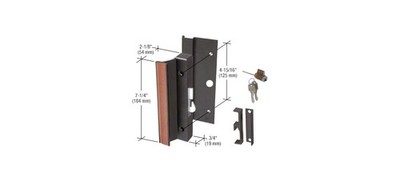 Black Keyed Hook-Style Surface Mount Handle 4-15/16'' Screw Holes for Arcadia Do