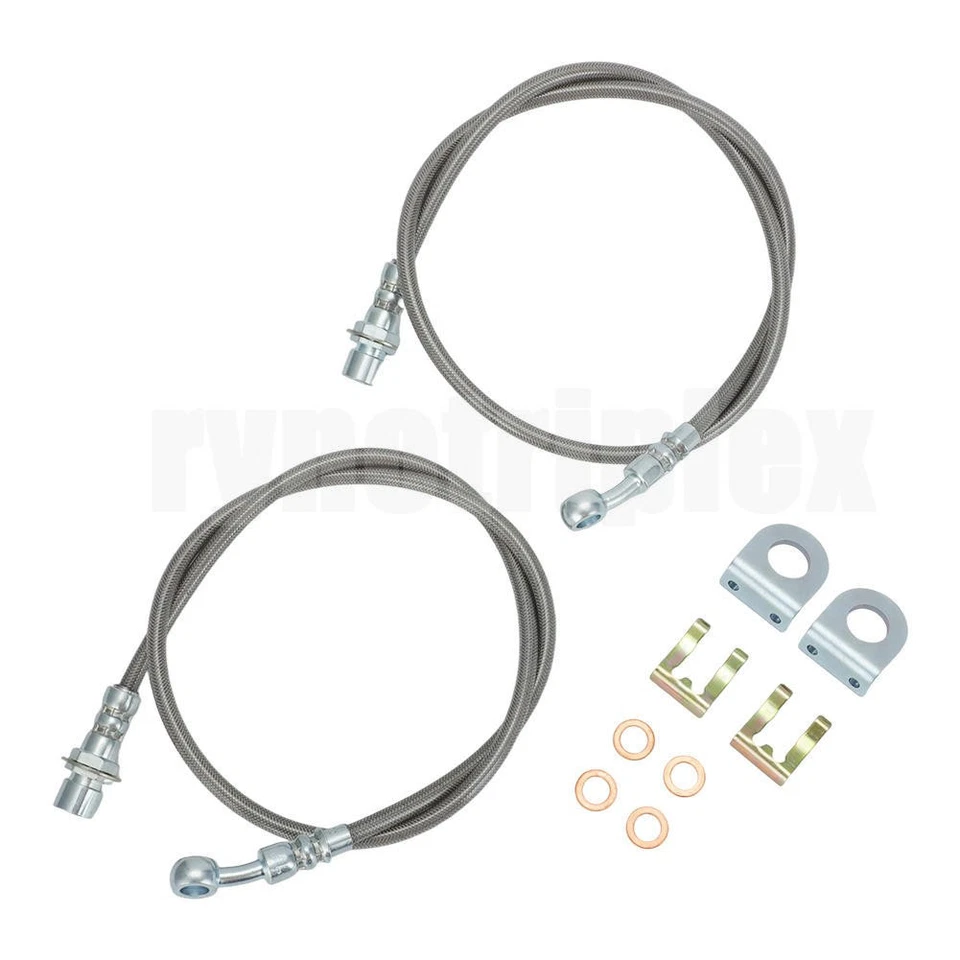 Stainless Steel Extended Brake Lines For 99-07 Silverado Sierra 1500 Left Right Foto 3 de 4