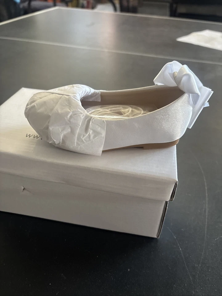 Zapatos de bebé Kaitie P talla 6 Harper blancos nuevos en caja original Foto 2 de 4