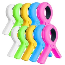 Beach Towel Clips for Chairs,10 Pcs Towel Holder Jumbo, Multicolored