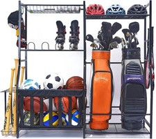 Golf Bag Stand Garage Organizer Ball Holder