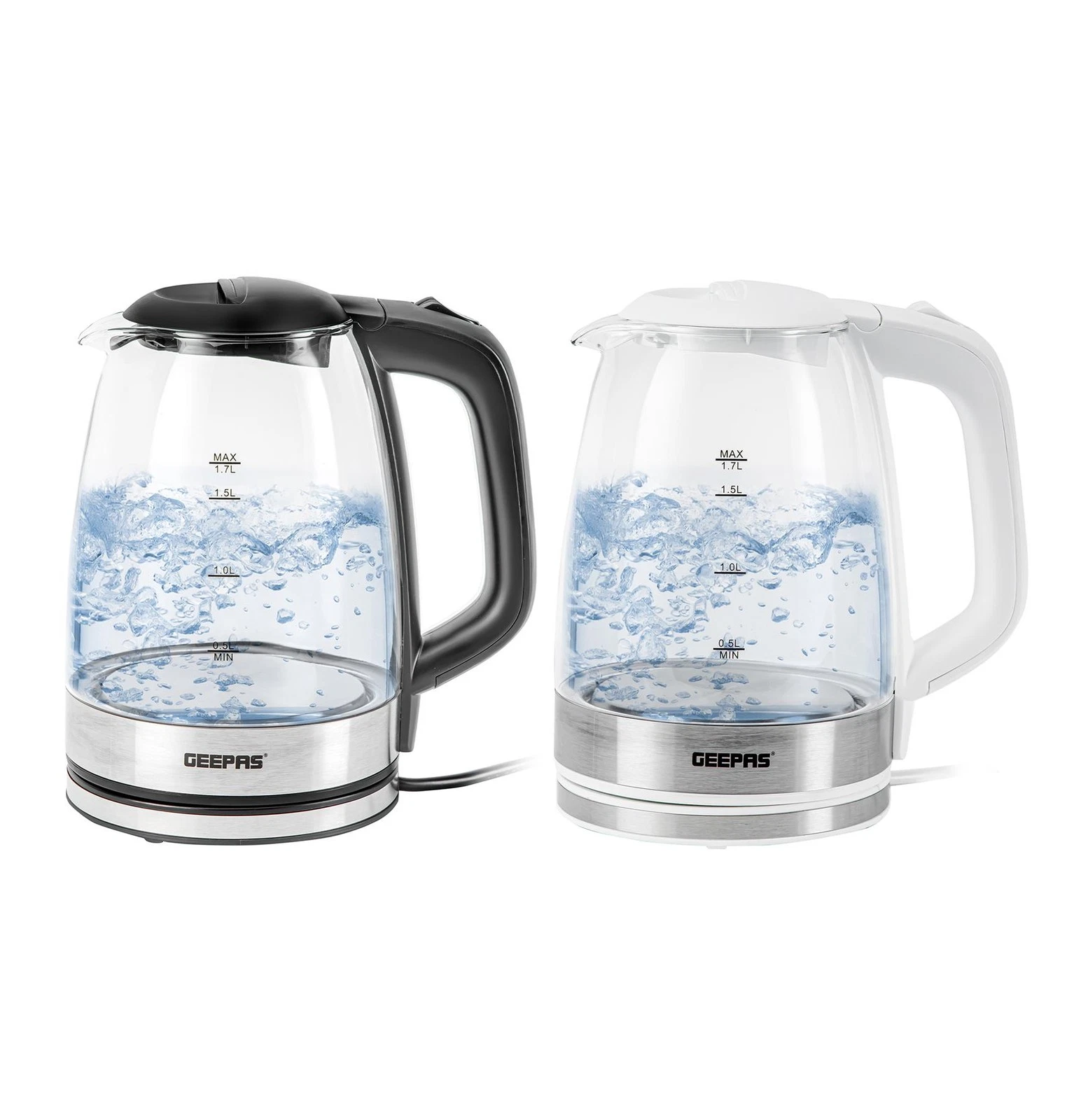 GEEPAS Illuminating Electric Glass Kettle 1.7L Cordless Jug Kettle 2200W
Opens in a new window or ta
