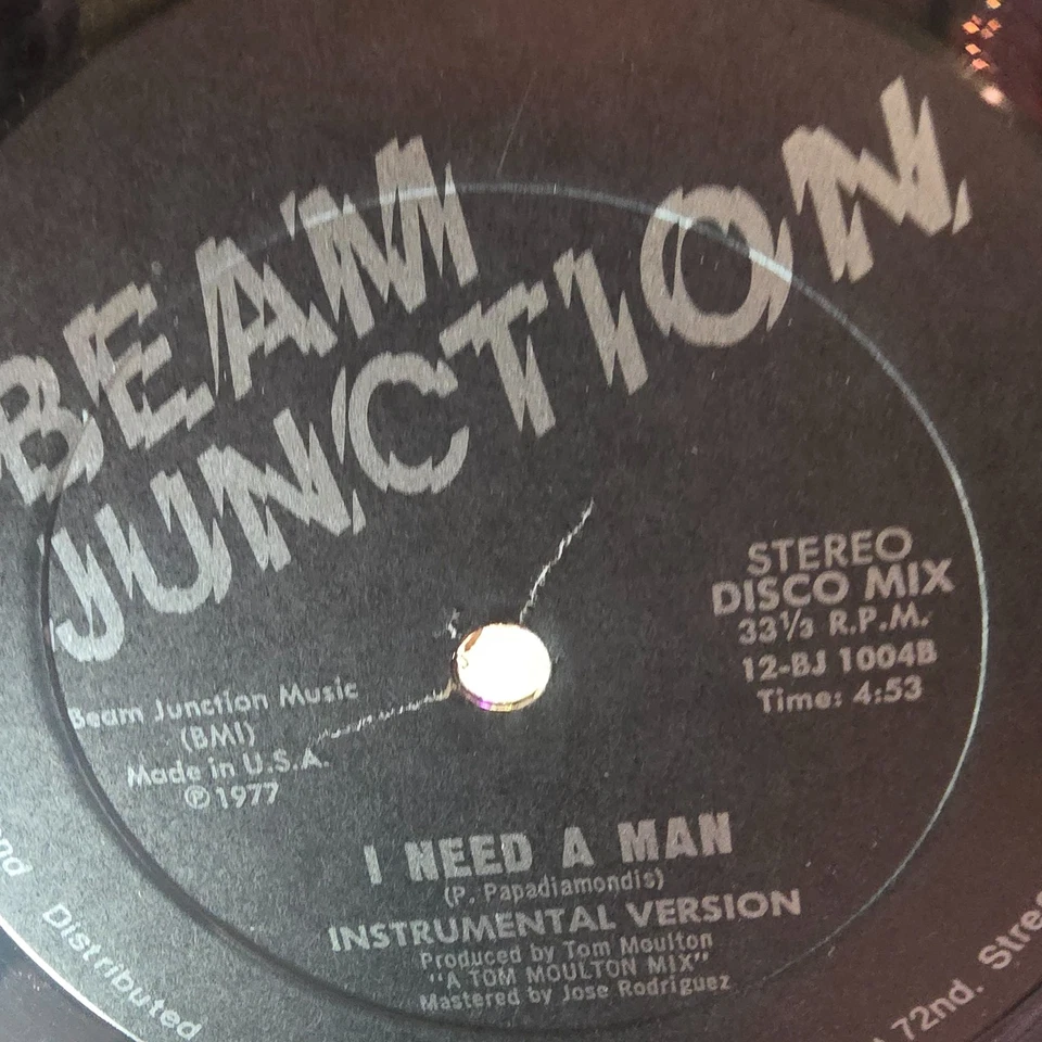 Grace Jones–I Need a Man (12" Single)–1977 Beam Junction–BJM 123 Vinyl Record Foto 3 de 4