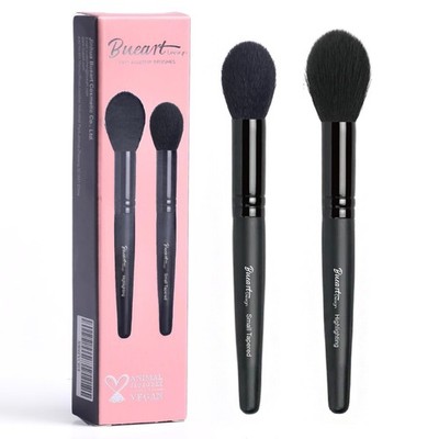 Large Highlighter makeup Brush with Small Tapered highlighting blush brush Id...