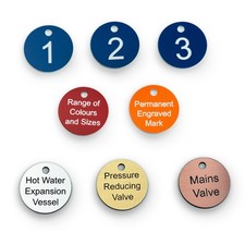 Plastic Laminate Valve Tags Metal Effect Engraved Labels Custom Etched Labels