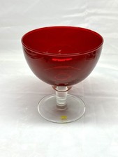 ARMI SKOOLI - Red Glass Goblet by RISTOMATTI RATIA - 150mm - Finland - RARE!