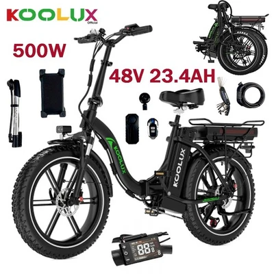 KOOLUX BK6S PRO 20 Zoll Elektrofahrrad 500W 23.4AH Fat Tire E-City-Fahrrad E-MTB