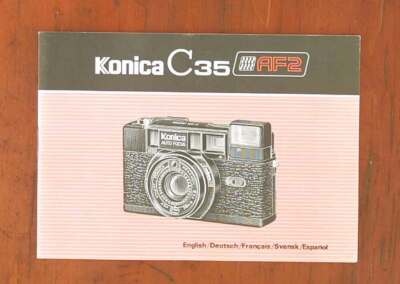 KONICA C35 AF2 INSTRUCTION BOOK/16260