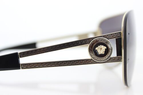 NEW Genuine VERSACE Rock Icons Pale Gold Shield Metal Sunglasses VE 2166 1252/8G - Picture 6 of 10