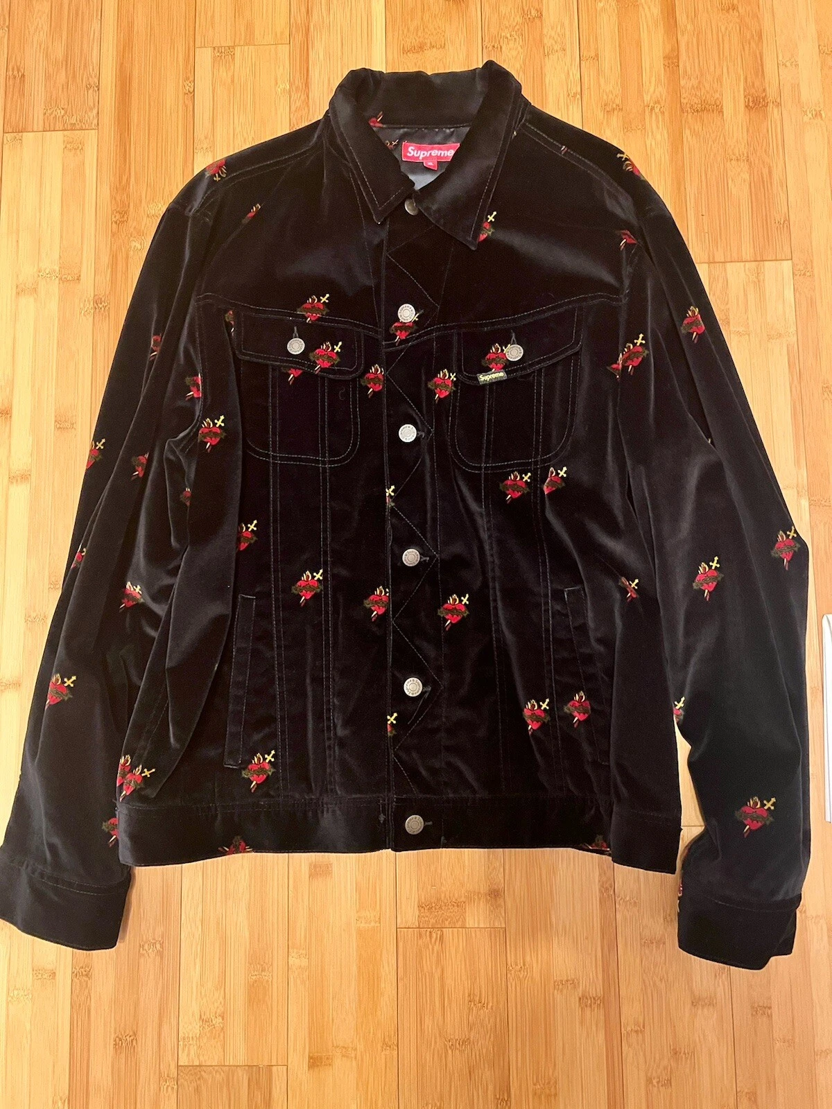 Veste camionneur velours Supreme Sacre Hearts taille XL