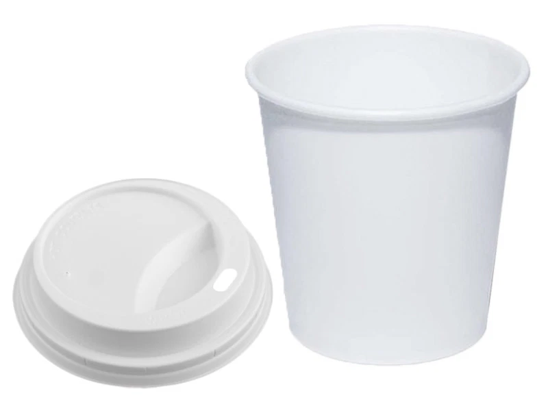 100 Pappbecher Becher Espressobecher 0,1 ltr. mit Deckel (220310+AL34R var)