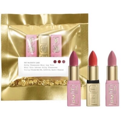 PAT McGRATH MINI GILTY PLEASURES LIP TRIO 3 MatteTrance Lipsticks NEW SEALED