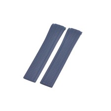 21mm Blue Rubber Watch Strap For Patek Philippe Aquanaut 5968G Metal Pin