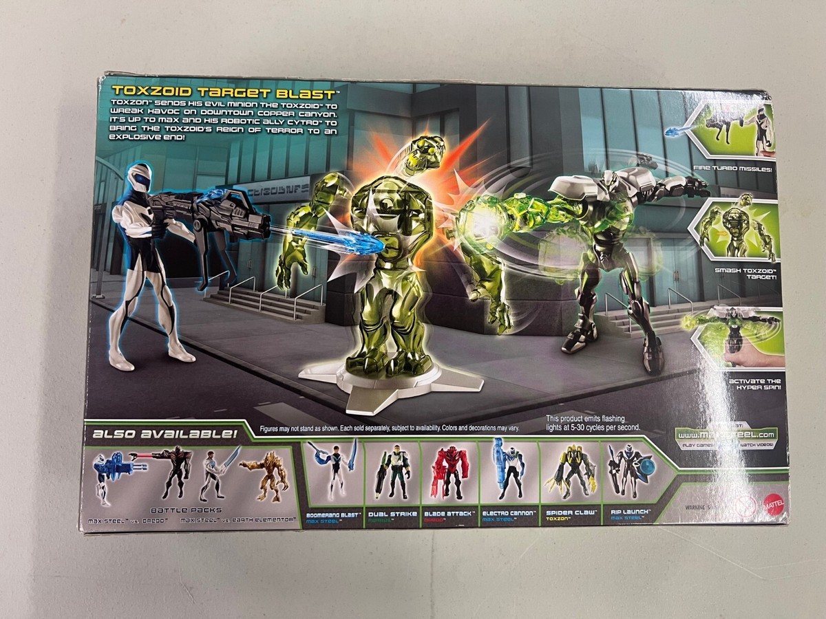 Max Steel NTek Toxzoid Target Blast Mattel 2013 New Target