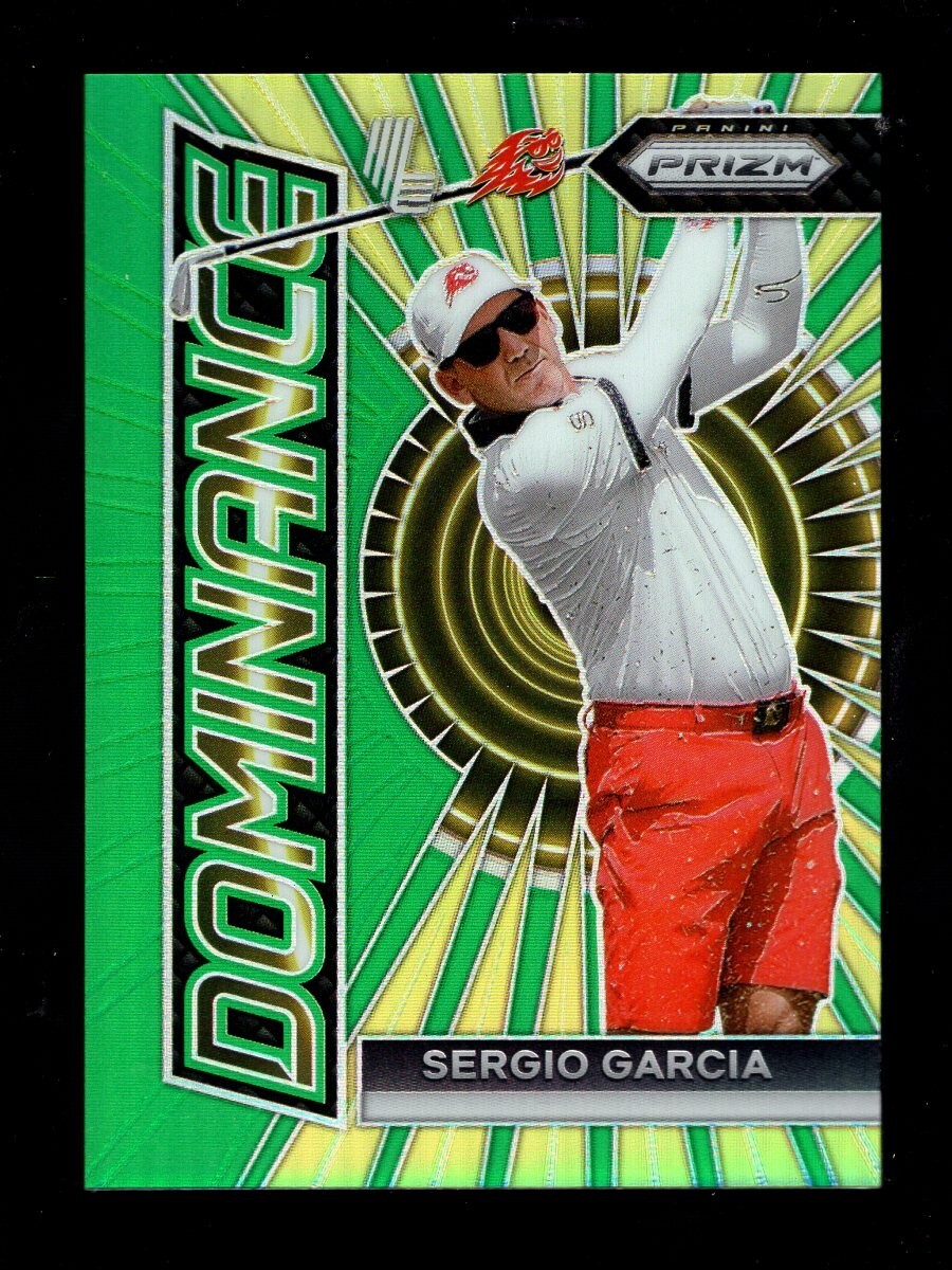 2024 PRIZM LIV GOLF DOMINANCE GREEN #4 SERGIO GARCIA 18/18 FIREBALLS GC