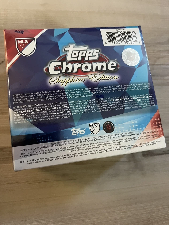 2021 Topps MLS Chrome Sapphire Edition Hobby Box - Factory Sealed - SHIPS FAST - Image 2 of 4