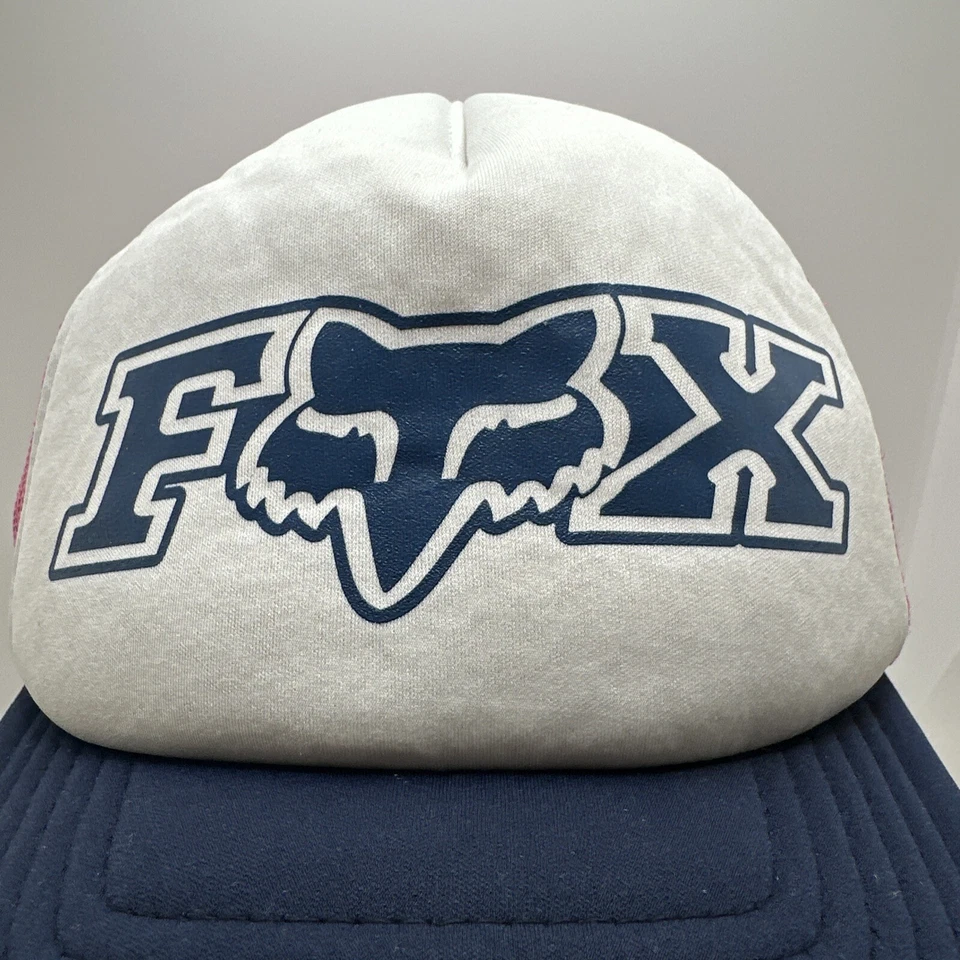 Sombrero de camionero Fox Racing para mujer rosa/azul con cierre a presión OSFA Foto 3 de 4