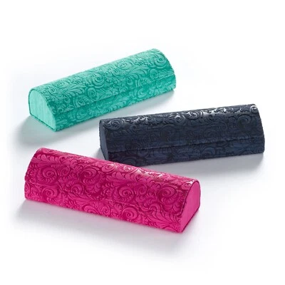 FEFI® – Stabiles Hardcase Brillenetui in floraler Relief-Optik + Mikrofasertuch