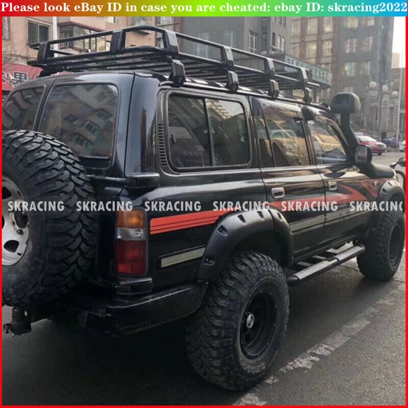 Se adapta a Land Cruiser lc80 fj80 1991-1997 guardabarros llamaradas arcos de rueda carrocería ancha Foto 3 de 4