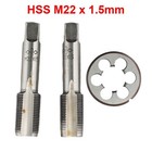 HSS M22 X 1.5mm Taper & Plug-Tap & M22 X 1.5mm Die Metric-Thread Right ...