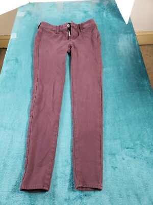 American Eagle Jeans Sz 2 Womens Red Mid Rise Jegging Pants Ladies Stretch Denim