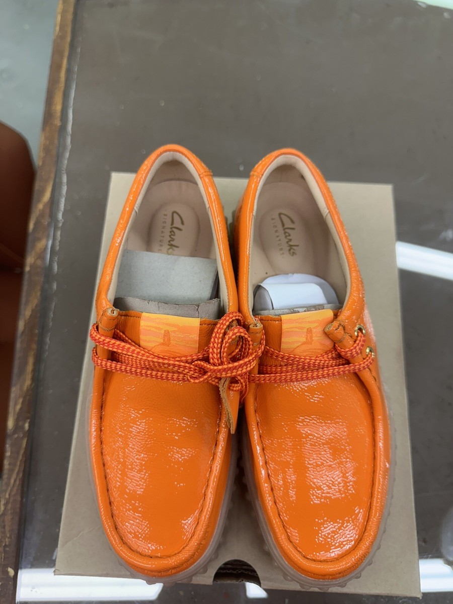 Zapatos Plataforma Clarks Torhill Bee Mujer Naranja Patentado