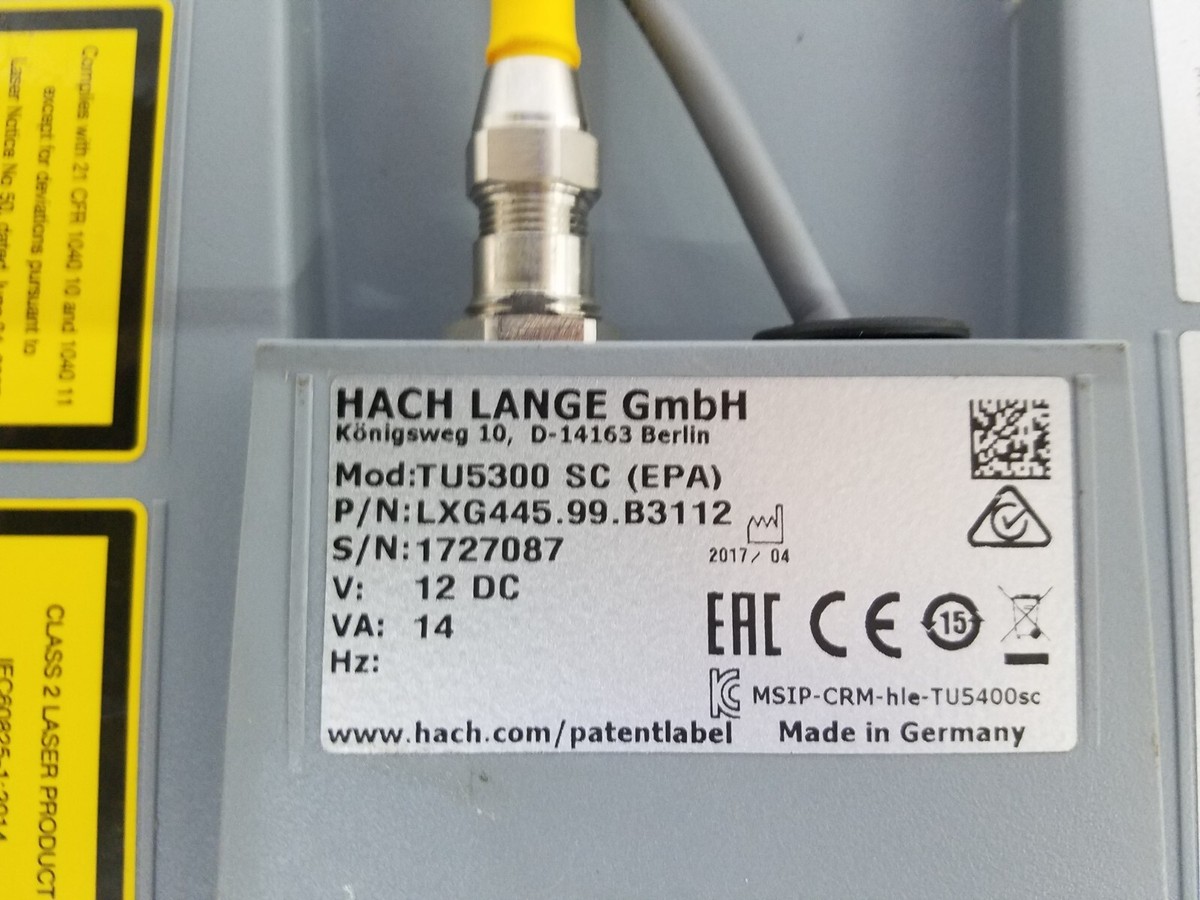 Hach TU5300 SC Turbidimeter & SC-200 Controller PN: LXG445 Hach TU5300 SC Turbidimeter & SC-200 Controller PN: LXG445