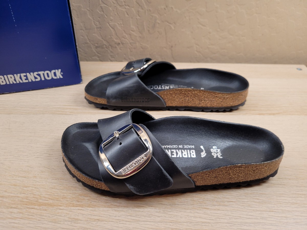 靴 BIRKENSTOCK Madrid Big Buckle 36 Madrid Big Buckle Natural Leather Patent High Shine Digital