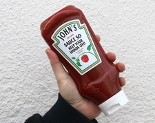 Personalised Spoof Ketchup Keep Your Hands Off My Sauce Bottle Label Sticker