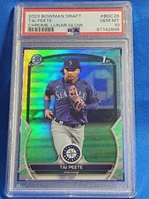 TAI PEETE 2023 Bowman Chrome Draft Lunar Glow Refractor #BDC28  RC Rookie PSA 10